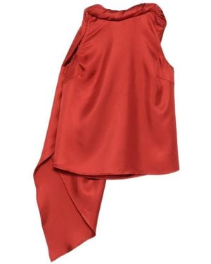 Loulou de Saison Wilma Draped Top - Red