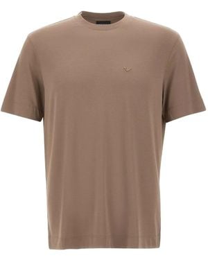 Emporio Armani Logo T-Shirt - Brown