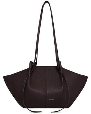Yuzefi Mochi Pebble-Grain Leather Tote Bag - Black