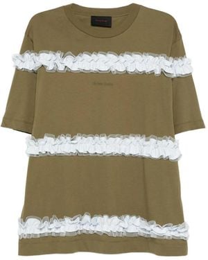 Simone Rocha Ruffle-Detail T-Shirt - Green
