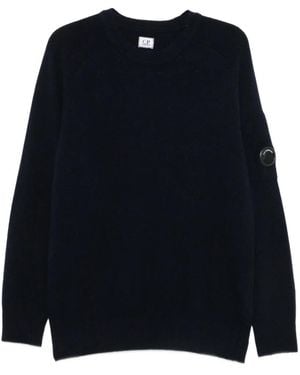 C.P. Company Lens-Detail Wool Jumper - Blue
