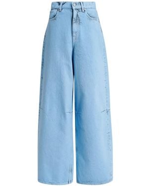 Essentiel Antwerp Dirty-Effect Wide-Leg Jeans - Blue