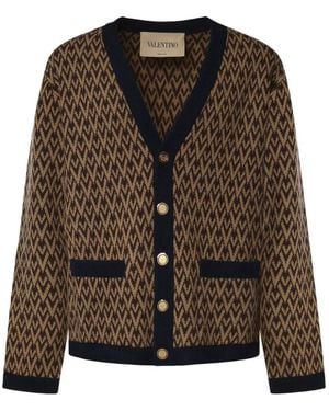 Valentino Garavani Toile Iconographe Button-Up Cardigan - Brown