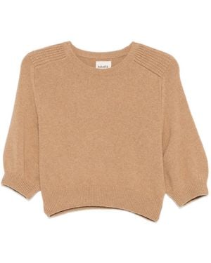 KHAITE Lorelai Crew-Neck Jumper - Natural