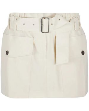 IRO Belted Pocket-Details Mini Skirt - White