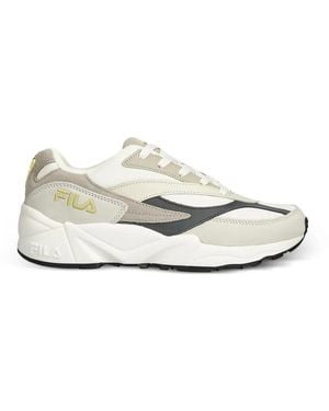 Fila Panelled Lace-Up Trainers - White