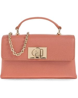 Furla Logo-Plaque Leather Mini Bag - Pink