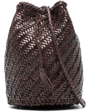 Dragon Diffusion Pompom Double Jump Beuteltasche Mit Quastendetail - Braun