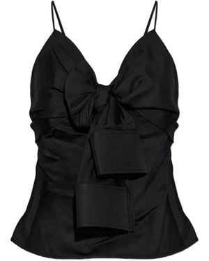 Alexander Wang Bow-Detail Silk Top - Black