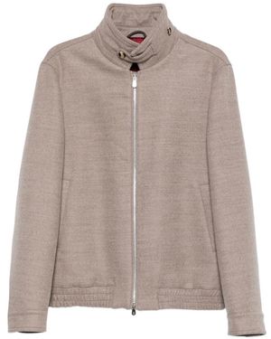 Brunello Cucinelli ハイネック ジャケット - ブラウン