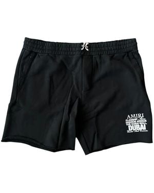 Amiri Dubai Logo-Print Shorts - Black