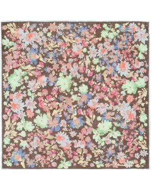 Bimba Y Lola Watercolour Floral Shawl - Pink