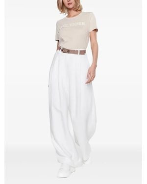Tommy Hilfiger T-Shirt Con Logo - Bianco
