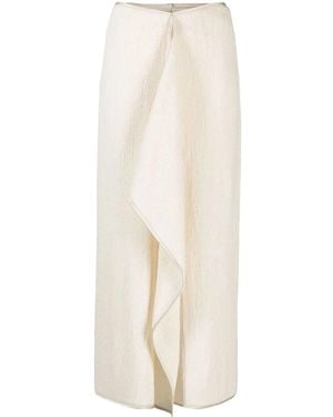 Nanushka Draped Midi Skirt - White