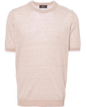 Peserico Mélange-Effect T-Shirt - Pink