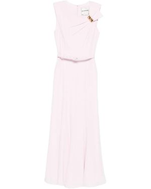 Roland Mouret Knot-Detail Belted Midi Dress - Pink