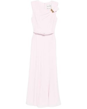 Roland Mouret Knot-Detail Belted Midi Dress - Pink