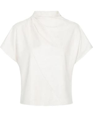 Twp Camiseta Con Cuello Alzado - Blanco
