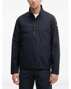 Guess Logo-Patch Zip-Up Jacket - Blue