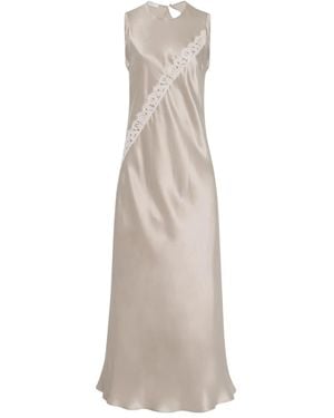 Rosetta Getty Vestido con paneles de encaje - Neutro