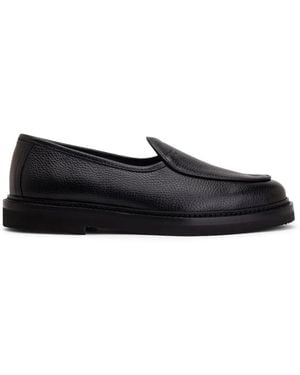 Solovière Alexis Pebbled-Leather Loafers - Black