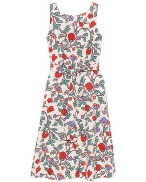 Pennyblack Floral-Print Belted Midi Dress - White