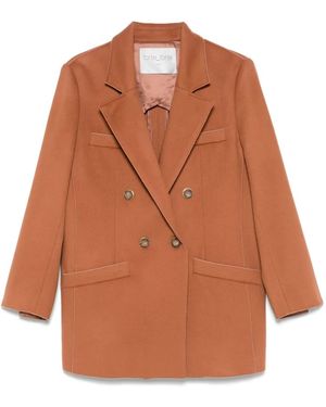 forte_forte Blazer À Boutonnière Croisée - Brown