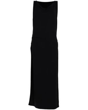 Vince Matte Cowl-Neck Sleeveless Midi Dress - Black