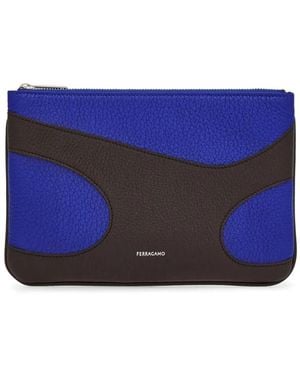 Ferragamo Logo-Print Cut Out Smartphone Case - Blue