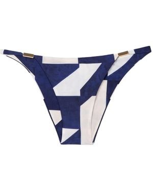 Lenny Niemeyer Abstract-Print-Detail Bikini Bottom - Blue
