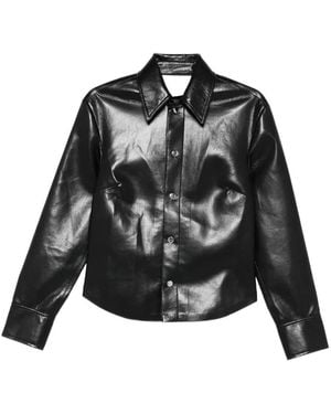 Nanushka Cut-Out Shirt - Black