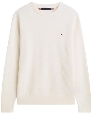 Tommy Hilfiger Textured Jumper - White