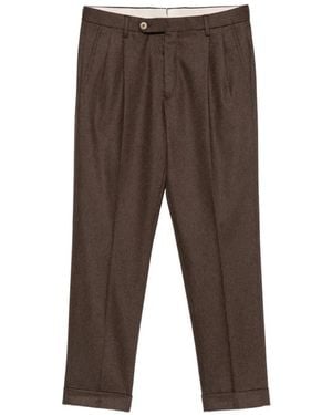 GTA Pleated Wool Pants - Gray