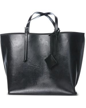 MCM Himmel Perforated Tote Bag - Black