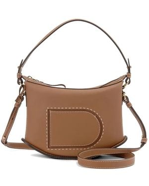 Delvaux Sac Porté Épaule Pm À Détails De Perforations - Marron