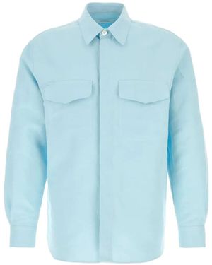 Umit Benan Jonah Flap-Pocket Overshirt - Blue