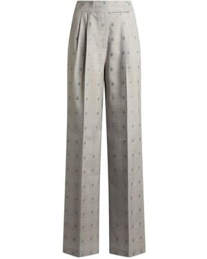 Etro Jacquard Prince Of Wales Pants - Gray