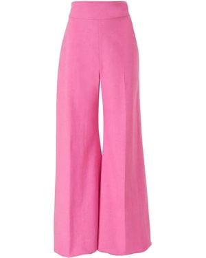Carolina Herrera High-Rise Palazzo Pants - Pink