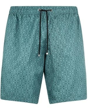 Billionaire Badeshorts Mit Durchgehendem Print - Blau