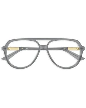 Chloé Pilot-Frame Glasses - White