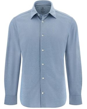 BOGGI Camicia Con Colletto Abbottonato - Blu