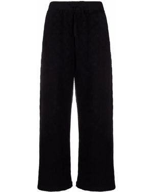 Ambush Monogram Jacquard Wide-Leg Pants - Black