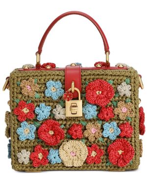 Dolce & Gabbana Sac Porté Épaule À Fleurs Appliquées - Red