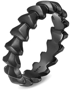 David Yurman Titanium Armory Ring - Black
