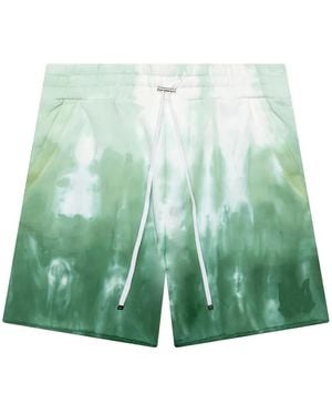 Amiri Logo Tie-Dye Shorts - Green