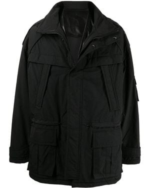 Juun.J Hooded Parka Coat - Black