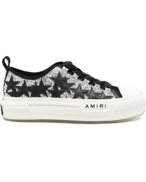 Amiri Glitter Stars Court Sneakers - White
