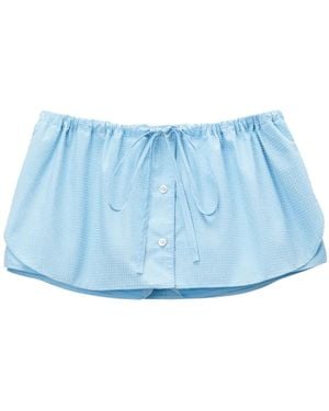 Alexander Wang Crystal-Embellished Skort - Blue
