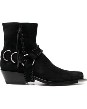Buttero 55Mm Suede Cowboy Boots - Black