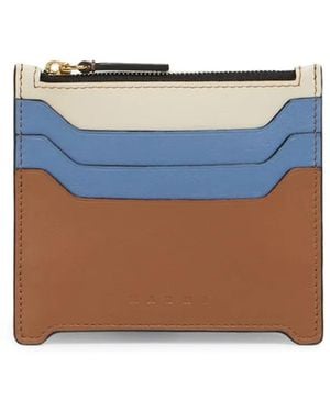 Marni Logo-Debossed Wallet - Blue